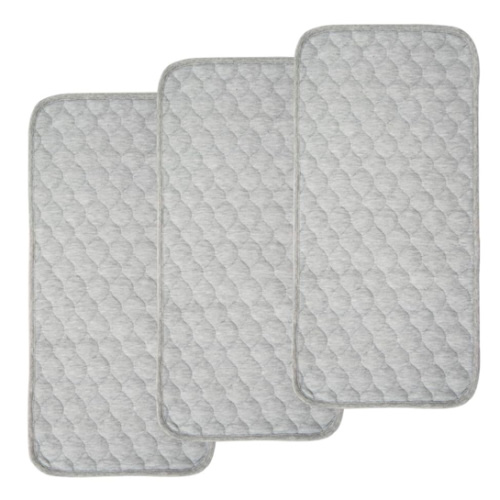 BlueSnail Quilted Thicker Waterproof Changing Pad Liners 3 Count(Gray 13” x 27”)