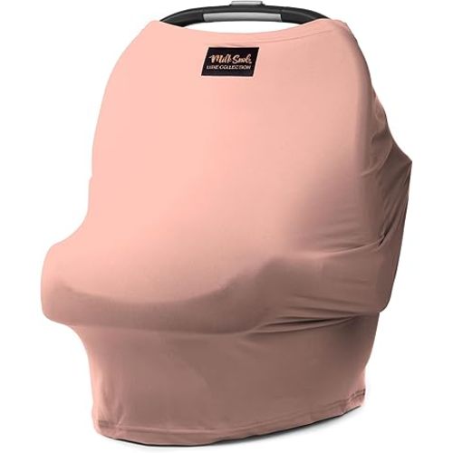 Milk Snob Original 5-in-1 Luxe Cover in Ballet Slipper - Added Privacy for Breastfeeding, Baby Car Seat, Carrier, Stroller, High Chair, Shopping Cart, Lounger Canopy, Newborn Essentials, Nursing Top