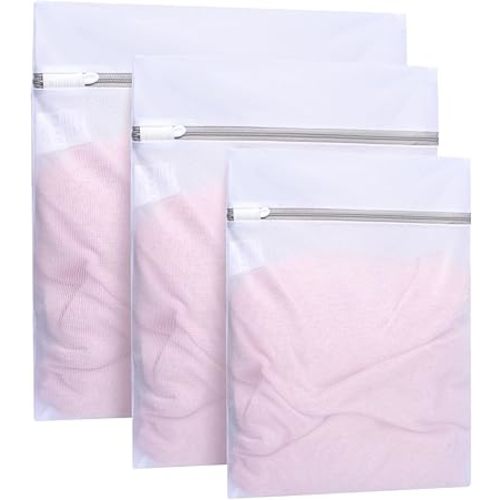 BAGAIL Laundry Bags Mesh Wash Bag for Intimates Lingerie and Delicates, 3Pcs(1S,1M,1L)