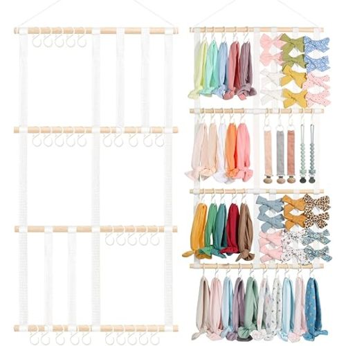 POVETIRE Headband Holder Hair Bows Organizer Baby Headbands Hair Accessories Organizer Storage Wall Hanging Decor