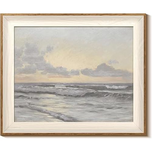 InSimSea Framed Canvas Wall Art of Coastal Sailboat - Art Work for Wall Decor Paintings, Framed Canvas Art Wall Decor, Artwork Painting Living Room Bathroom Pictures Home Decor 10x12In