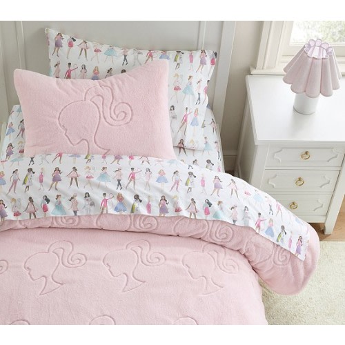 Barbie™ Faux Fur Comforter & Shams | Pottery Barn Kids