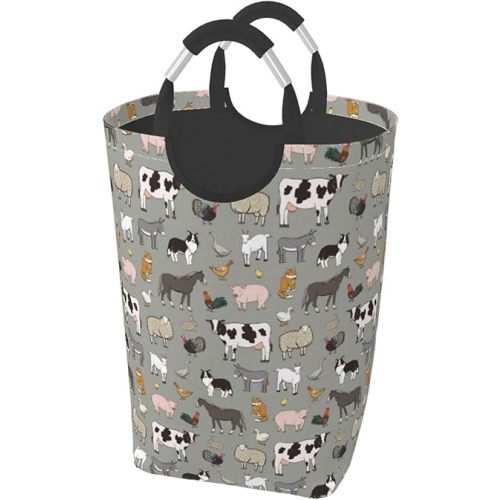 Farm Animals Laundry Basket Cow Foldable Laundry Hamper
