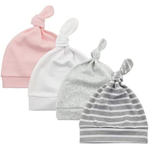 Durio Newborn Baby Hat and Mittens Set - Soft Cute Mittens and Hat for Baby Girls and Boys 0-6 Months