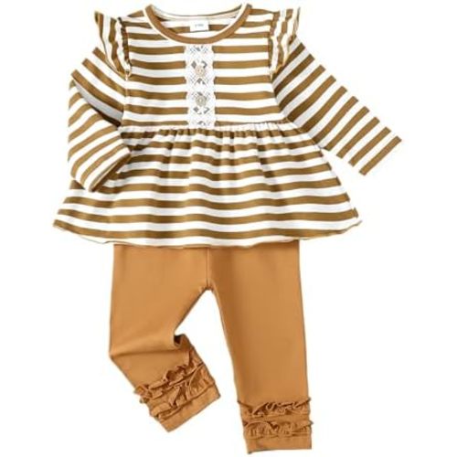 Baby Girl Clothes Toddler Girl Outfits Ruffle Shirt Pants Cute Infant Outfit Set Baby Girl Fall Winter Clothes