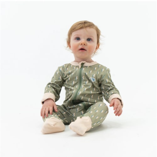 Baby Zip Up - Sage Lightning – BURLEBO