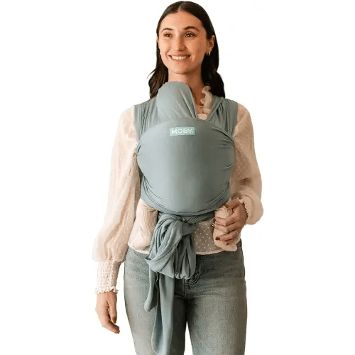 Moby Wrap Baby Carrier | Evolution | Baby Wrap Carrier for Newborns & Infants | #1 Baby Wrap | Baby Gift | Keeps Baby Safe & Secure | Adjustable for All Body Types | Perfect for Mom & Dad | Sea Glass