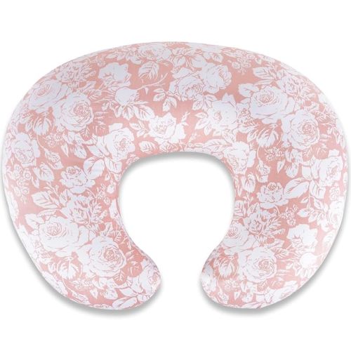 Baby Nursing Pillow for Breastfeeding, Adjustable Breast Feeding Pillow for Bottle Feeding, Breastfeeding Essentials for Mom and Baby Healthier Nursing, Removable Cover- Rose