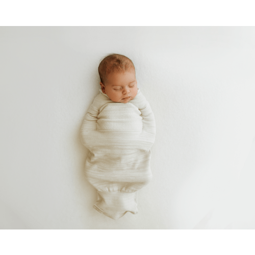 Bamboo Blend Beige Swaddle Sleep Sack - Large (12-18 pounds)