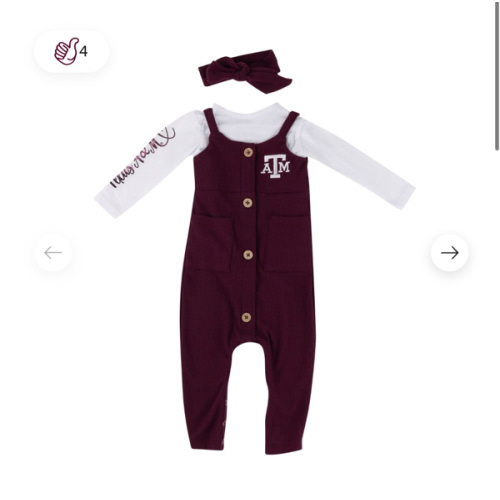 Texas A&M Colosseum Infant Walk-Off Romper Set