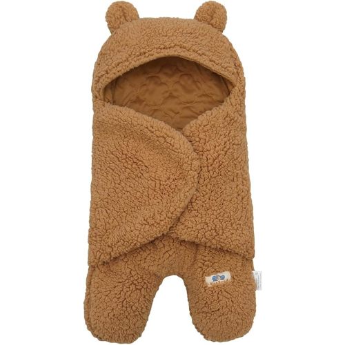 BlueSnail Newborn Receiving Blanket Baby Sleeping Wrap Swaddle(Brown)