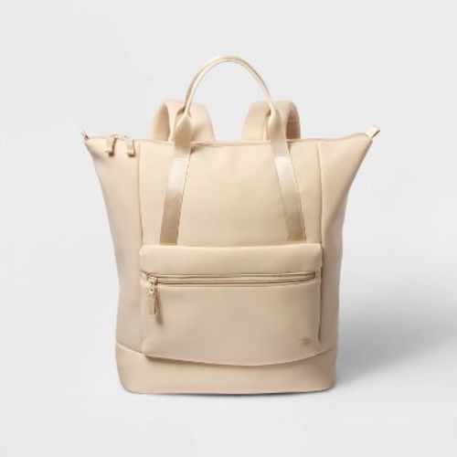 Faux Neoprene Tote Backpack - All In Motion™ Cream
