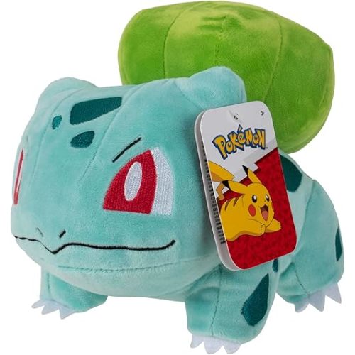Pokemon 8" Bulbasaur Plush - Officially Licensed - Generation One Starter Figure - Authentic Soft Stuffed Animal Toy 2+