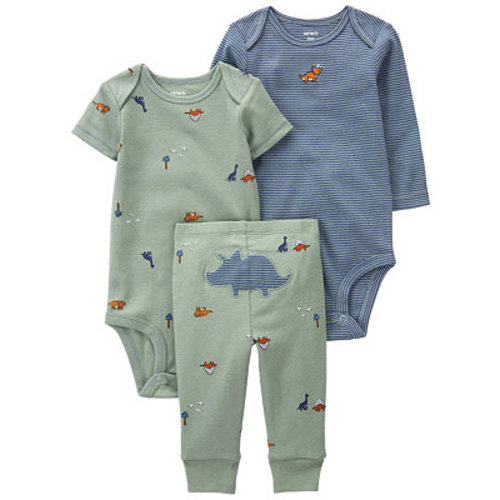 Baby Boys Dinosaur Bodysuit and Joggers, 3 Piece Set
