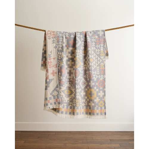 BLUE RIDGE ORGANIC COTTON FRINGED THROW