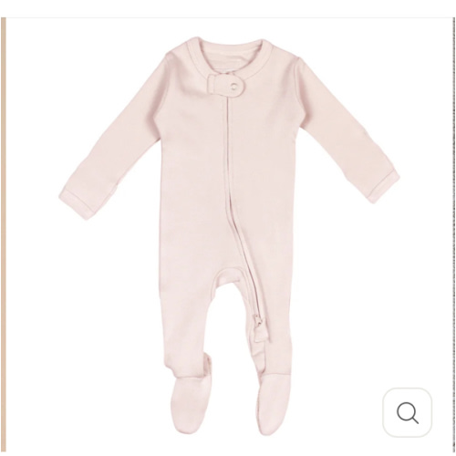 Organic 2-Way Zipper Footie in Blush – L'ovedbaby