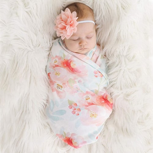 Luxury Rayon from Bamboo Hat & Baby Swaddle for Newborns 0-3 Months, Cozy  Teddy Bear Newborn Swaddle Blanket for Baby Boys & Girls, Hypoallergenic