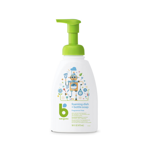 foaming dish + bottle soap, fragrance free