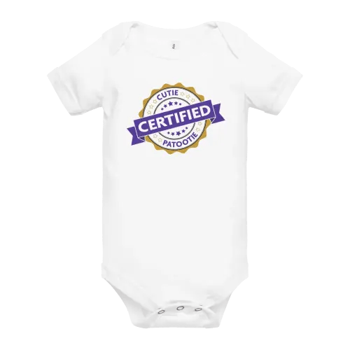 Certified Cutie Patootie Baby One Piece