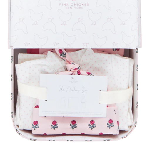 Nesting Box Baby Take Home Set - Pink Chicken