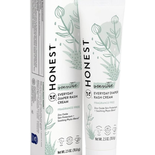 The Honest Company Hypoallergenic Diaper Rash Cream, Moisturizing, Calming Zinc Oxide Ointment, NEA Recognized Cruelty-Free, 2.5 oz
