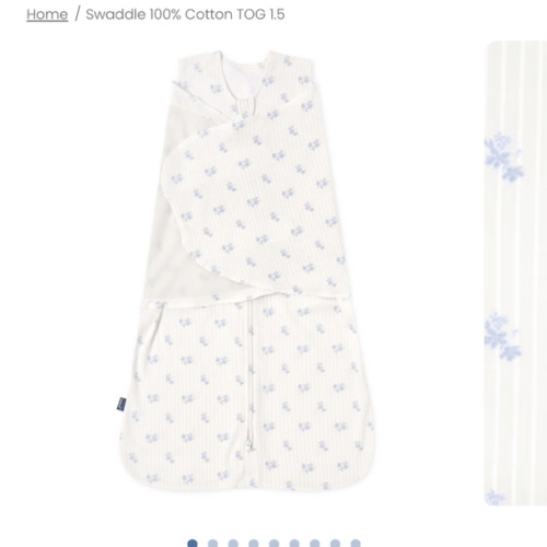 Vintage Floral Cotton Swaddle | HALO