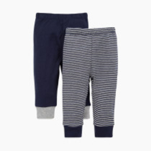 Burt's Bees Baby Organic Footless Pants (2 Pack) - Midnight, 0-3 M