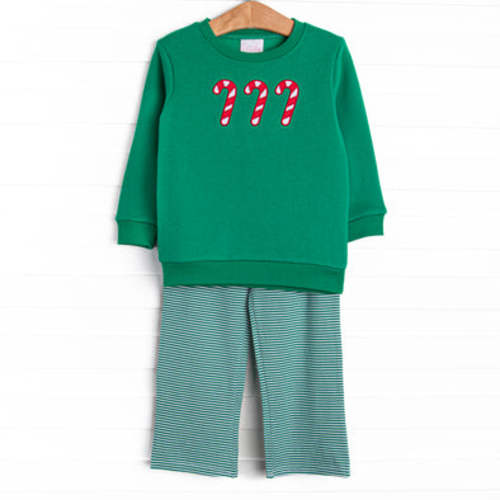 Jolly Lolli Applique Pant Set, Green – Stitchy Fish