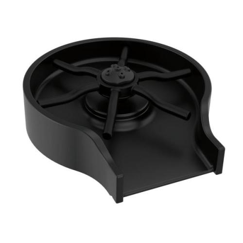 4 in. Metal Glass Rinser in Matte Black