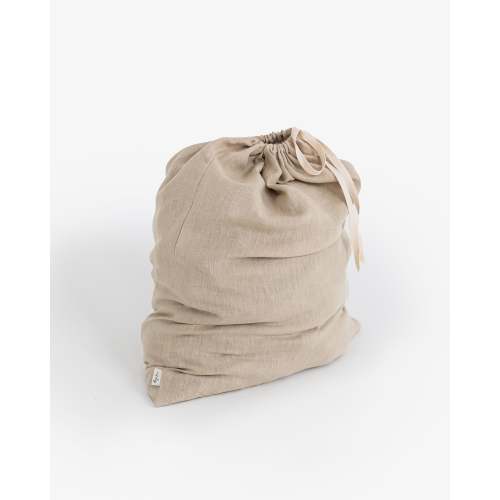 Linen laundry bag in Natural linen
