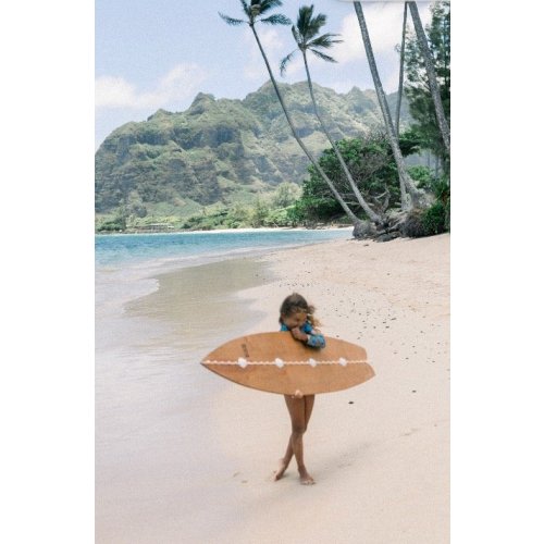 Coastal White Shell Ruler Growth Board — Ocean Born Board Co.