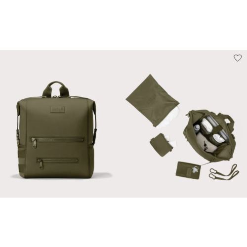 Indi Diaper Backpack in Dark Moss, Large