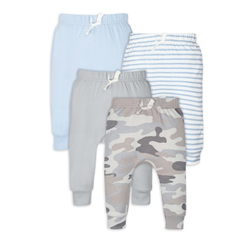 Modern Moments by Gerber Baby Boy Jogger Pants, 4-Pack (Newborn-24 Months)