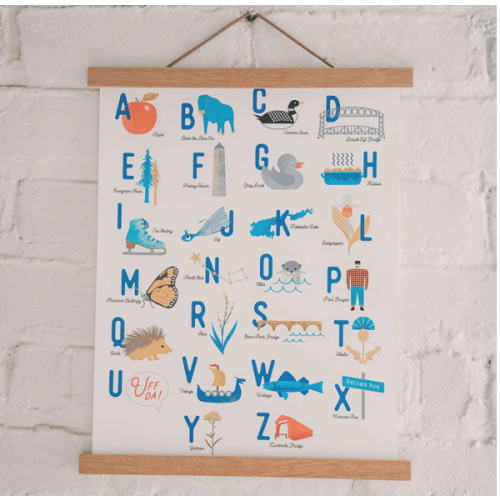 Minnesota Alphabet Art Print
