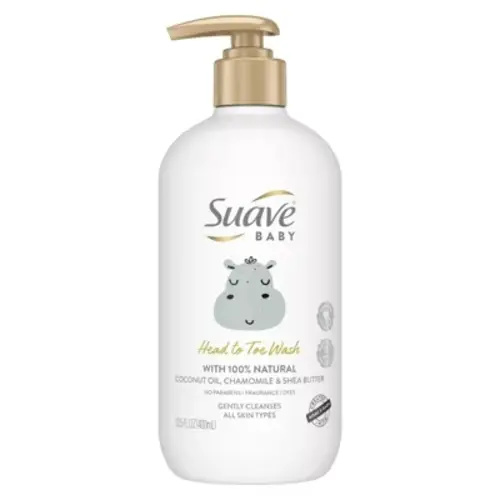 Suave Baby Head to Toe Body Wash with Coconut Oil, Chamomile & Shea Butter – 13.5 oz Liquid