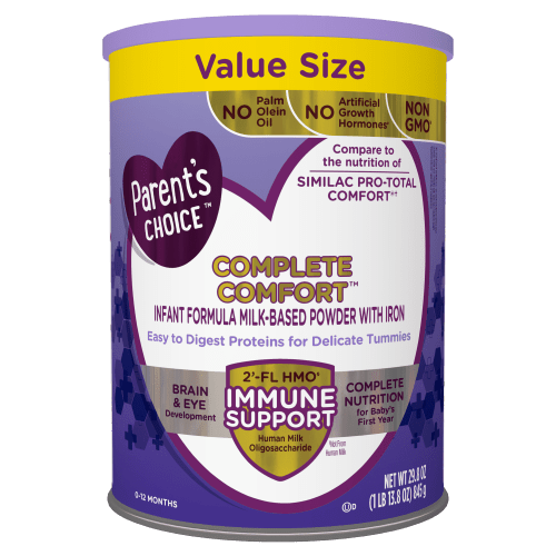 Parent's Choice Complete Comfort Baby Formula Powder with Iron, 29.8 oz Canister