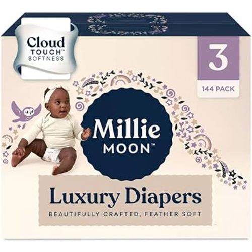 Milm Baby Diapers – Ultra Soft, Leak-Proof, Hypoallergenic Disposable Diapers – (Size 3)