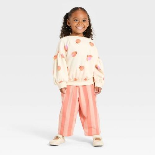 Toddler Girls' Lady Bug Pullover Sweater and Pull-On Pants Set - Cat & Jack™ Pink 18M