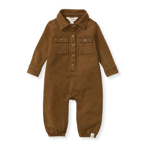 Button Down Organic Cotton Jumpsuit - Hunter – Burt's Bees Baby