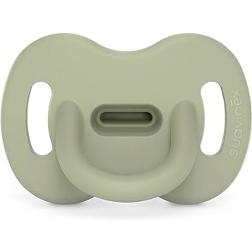 Color Essence SX PRO Silicone Baby Pacifier 1Pk, Made with 100% Soft Silicone, Baby Essentials Perfect for Breastfeeding Babies, Designed in Spain, 0-6 Mths, Jungle Green