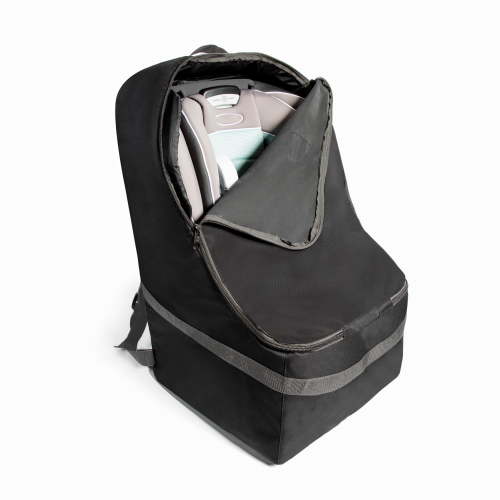 J.L. Childress Ultimate Padded Backpack Car Seat Travel Bag and Carrier, Black/Grey