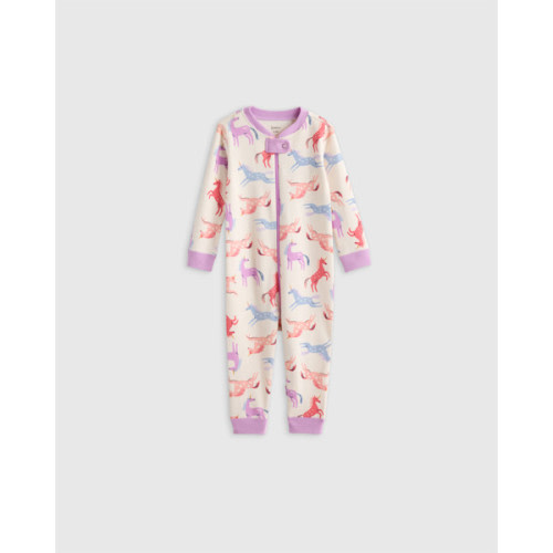 100% Organic Cotton One Piece Pajama - Baby in Navy Stripe
