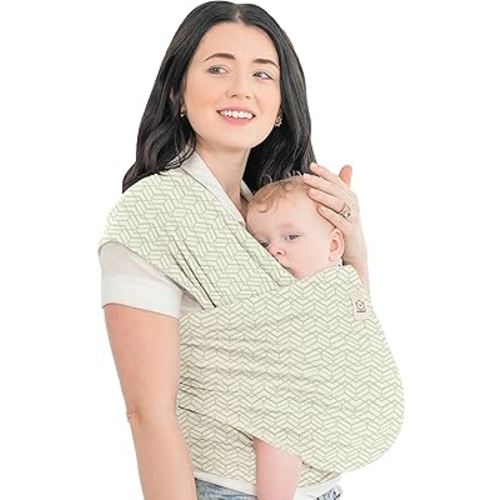 KeaBabies Baby Wrap Carrier - All in 1 Original Baby Carrier Newborn to Toddler Sling, Easy to Wear, Hands Free Bonding, Lightweight, Breathable Infant Wraps (Chevron Maze)