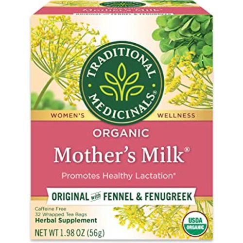 Traditional Medicinals Tea, Organic Mother's Milk, Promotes Healthy Lactation, Breastfeeding Support, 32 Tea Bags