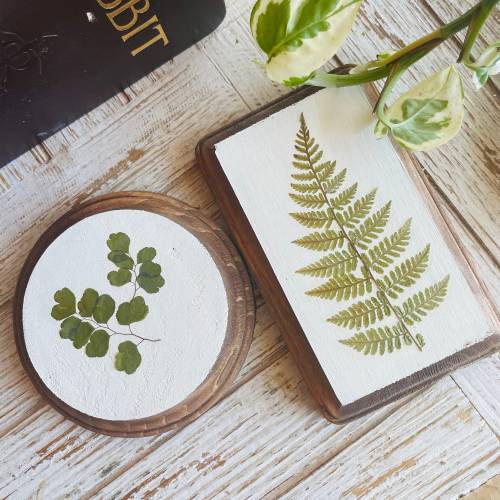 Small Forest Fern Wall Painting | Botanical fern wall hanging | Pressed Floral Wall Art | Framed Pressed Flower| Gallery Wall Decor