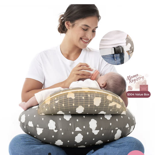 Adjustable Nursing Pillow in Classic Grey – Momcozy