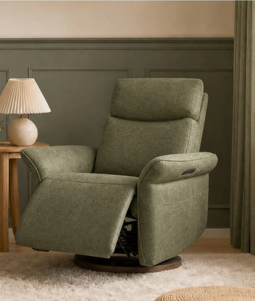 Spruce & Spring Power Swivel Recliner Nursery Glider