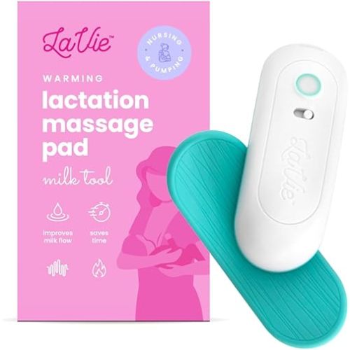 LaVie™ Lactation Massager with Warming for Breastfeeding | Breast Massager with Heat and Vibration for Clogged Ducts, Improved Milk Flow, and Engorged Breast Relief | Breast Pump Massager 1 Pack