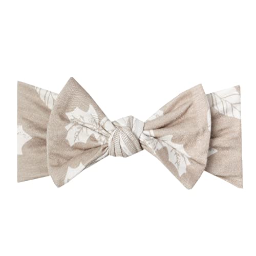 Copper Pearl Baby Bows: Stylish Headbands for Baby Girls, Premium Soft and Stretchy Baby Headbands, Perfect for Newborns, Trendy Designs - Oak