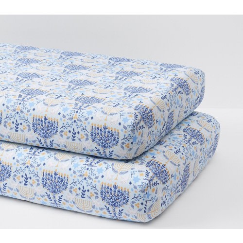 Rifle Paper Co. Hanukkah Organic Crib Fitted Sheet